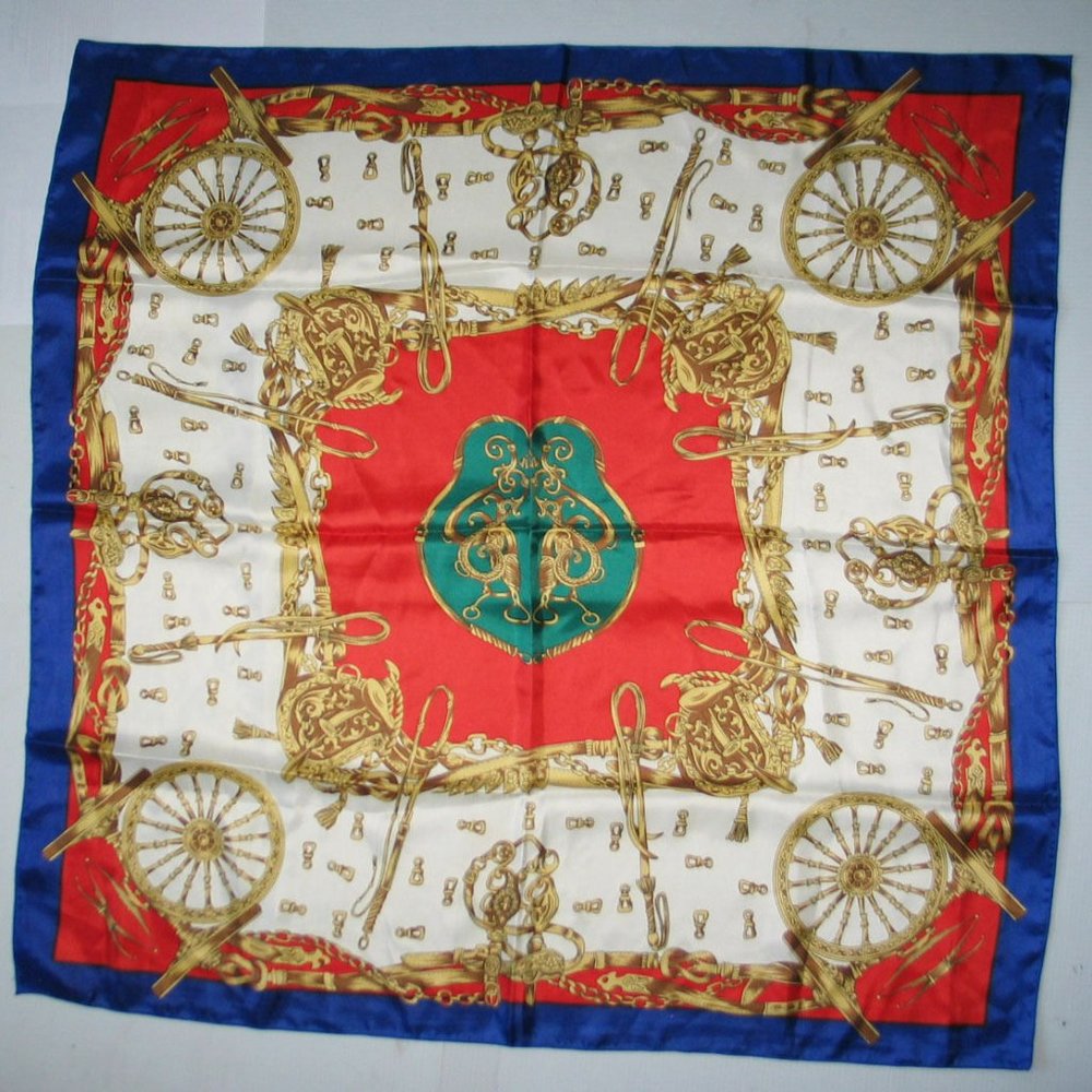 NEW ✨ Large 35" Lux Scarf Golden Wheels & Chords